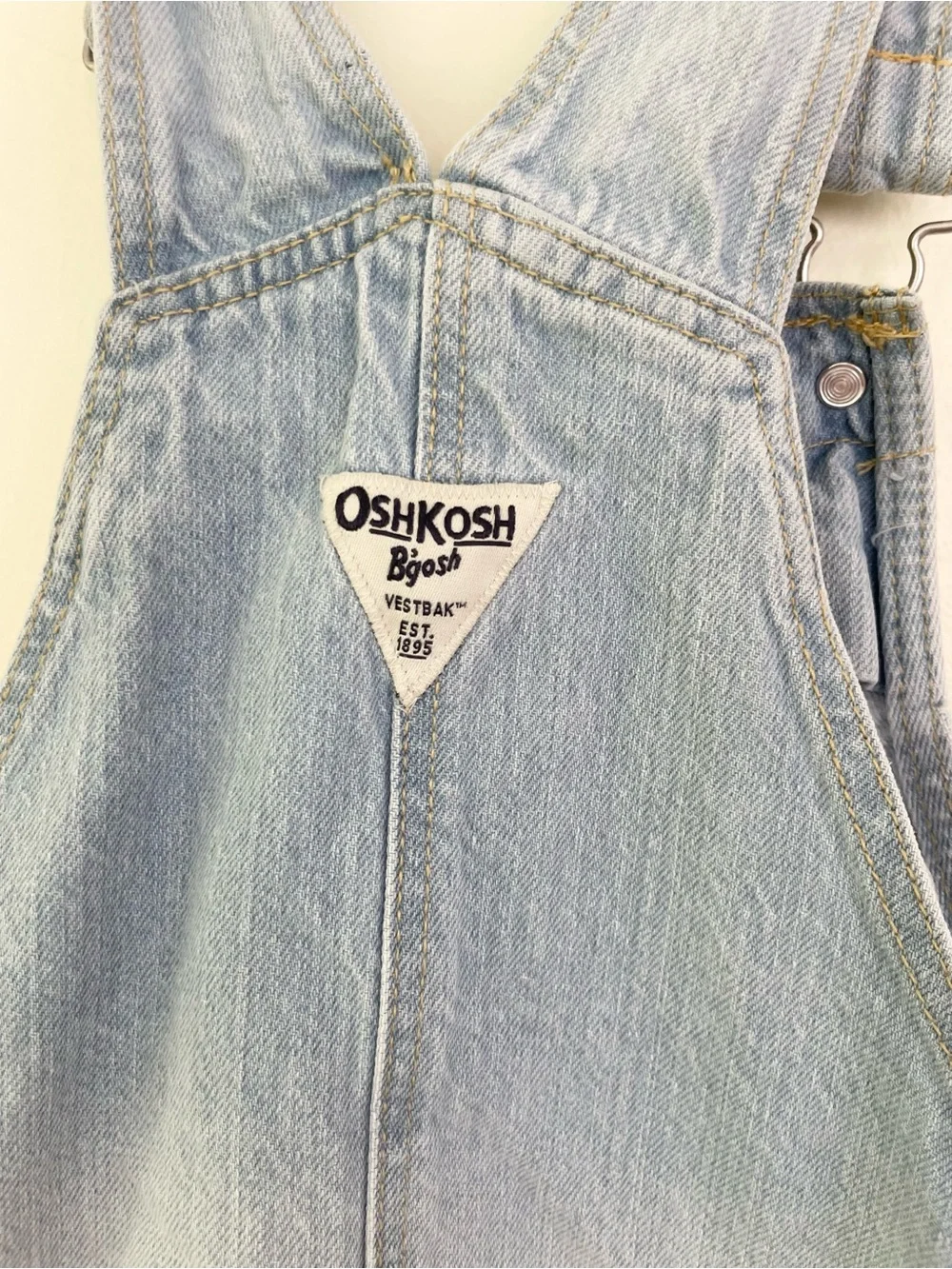 Oshkosh B’Gosh Denim Dress Light Wash Overall Straps 6 6X
